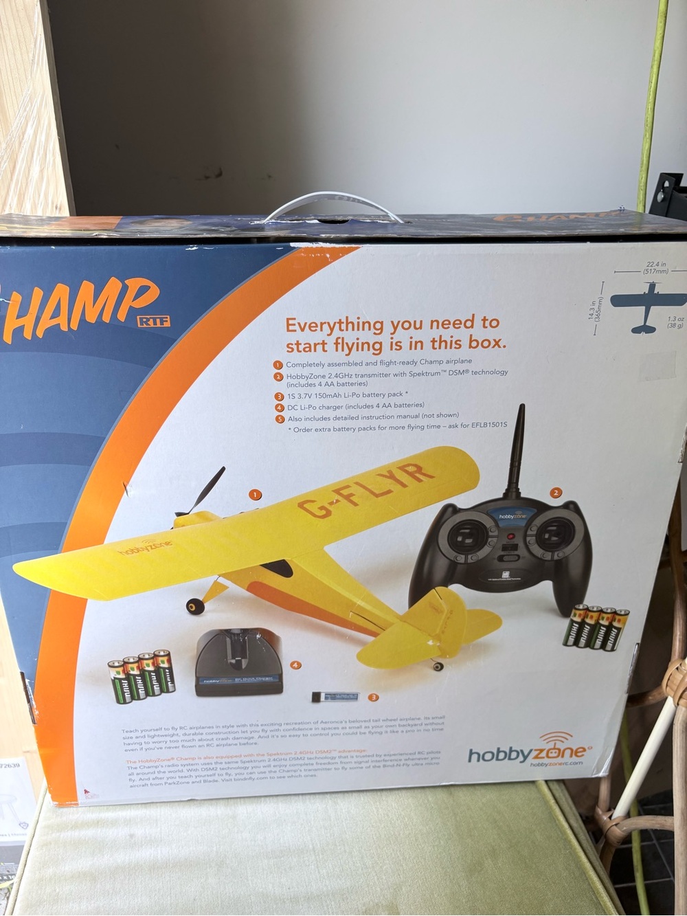 Champ RTF Kids RC Plane - Yellow - Picture 2 of 8